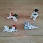 4x verschillende sneeuwpop sneeuwpopje decoratie winter, Ophalen of Verzenden, Zo goed als nieuw