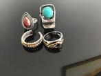 Zilveren ringen, Sieraden, Tassen en Uiterlijk, Ringen, Ophalen of Verzenden, Zo goed als nieuw, Zilver, Dame