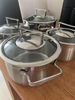 BK pannenset, Huis en Inrichting, Ophalen, Zo goed als nieuw, Rvs, Pannenset