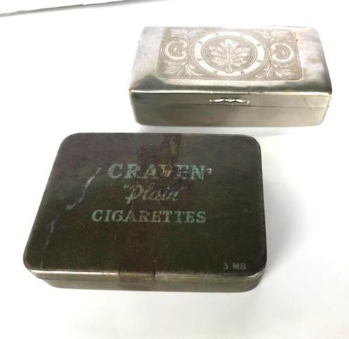 WW2 Tabak Sigaretten Zilver doos Brits Leger Antiek🤠👌, Antiek en Kunst, Curiosa en Brocante, Ophalen of Verzenden