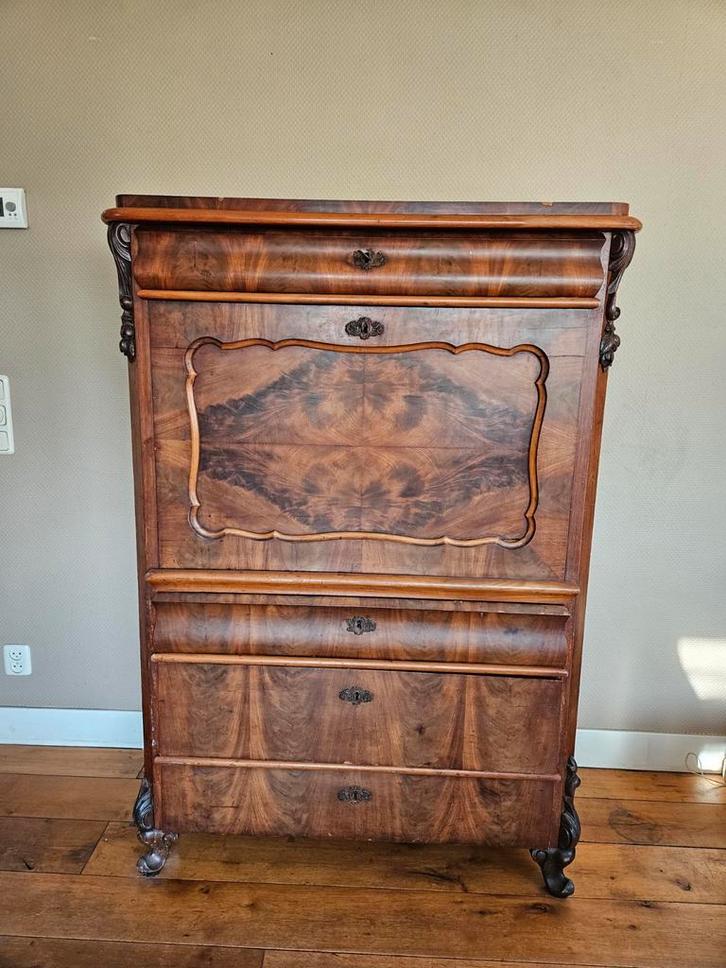 Antieke Secretaire Kast Vintage Stijl, Huis en Inrichting, Kasten | Secretaires, Gebruikt, Ophalen