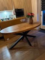 Ovale eettafel mangohout naturel Ø160x90 massief #G, Huis en Inrichting, Ophalen, Nieuw, 50 tot 100 cm, Vijf personen of meer