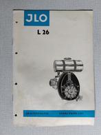 JLO  L26 Spare Parts List - Onderdelen boek, Ophalen of Verzenden, Gelezen, Catalogus