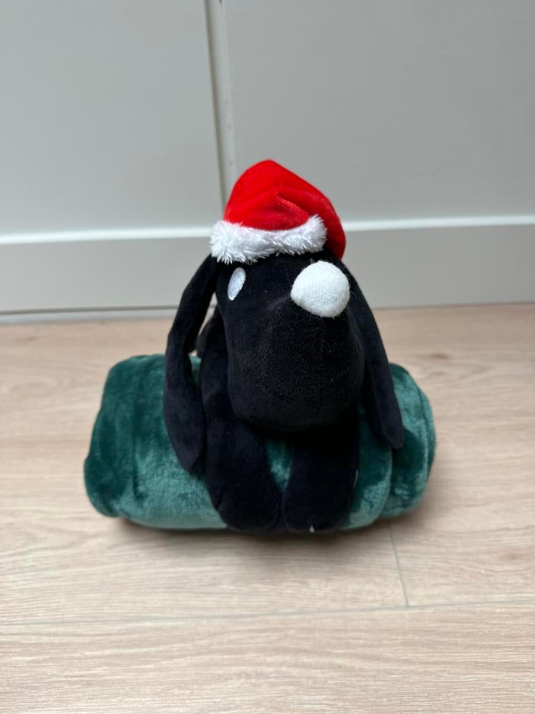 Schattige HEMA takkie Knuffel met Kerstmuts, Kinderen en Baby's, Speelgoed | Knuffels en Pluche, Nieuw, Hond, Ophalen of Verzenden