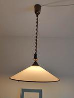 Vintage hanglamp met glazen kap, Huis en Inrichting, Lampen | Hanglampen, Ophalen, Zo goed als nieuw, Glas, 50 tot 75 cm