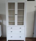 Hemnes vitrinekast boekenkast met glazen deuren, Ophalen, 50 tot 100 cm, Zo goed als nieuw, 150 tot 200 cm