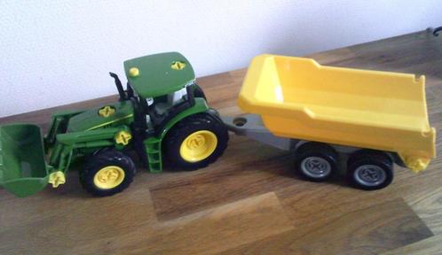 JOHN DEERE tractor en aanhanger, Verzamelen, Speelgoed, Gebruikt, Ophalen of Verzenden