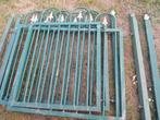Sierhekwerk met poort 470cm lang en 130cm hoog, Tuin en Terras, Ophalen, Met poort, Gebruikt, Sierhekwerk