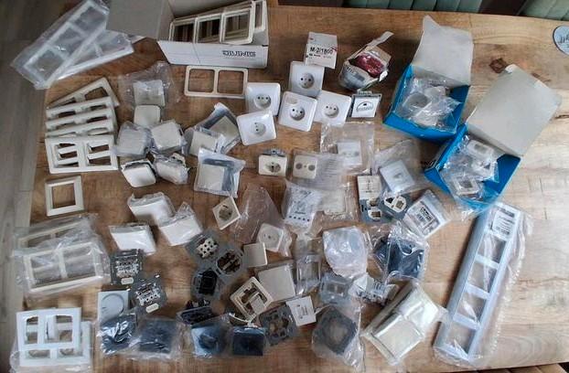 partij elektra materialen diverse merken nieuw!, Doe-het-zelf en Verbouw, Elektra en Kabels, Nieuw, Ophalen of Verzenden