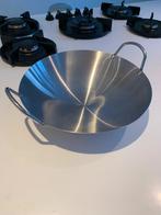 Chinese wok met dubbele handgrepen, Ophalen of Verzenden, Nieuw, Rvs, Wok