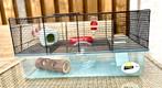 Hamster kooi met accessoires, Zo goed als nieuw, Verzenden
