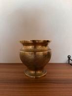 Vintage messing pot met motief, Ophalen of Verzenden, Brons