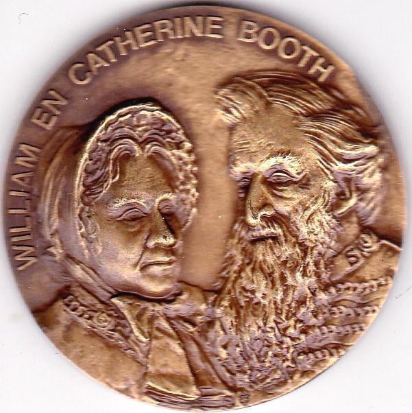 WILLIAM EN CATHERIINE BOOTH 100 JAAR 1887 - 1987, Postzegels en Munten, Penningen en Medailles, Overige materialen, Ophalen of Verzenden