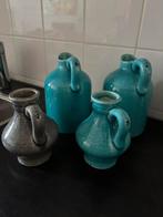 Vier kruiken of water/melk kannetjes, Huis en Inrichting, Overige kleuren, Ophalen of Verzenden, Minder dan 50 cm, Glas