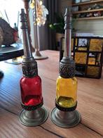 Vintage Marokkaanse glazen parfum flesjes., Ophalen of Verzenden