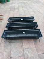 Plantenbakken met waterreservoir incl ophangbeugels, Tuin en Terras, Bloembakken en Plantenbakken, Ophalen, Kunststof, Gebruikt