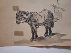 Trekpaard Tekening, Antiek en Kunst, Ophalen of Verzenden