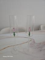 Champagneglazen met Roos - Nieuw! Ophalen, Overige kleuren, Nieuw, Ophalen of Verzenden, Glas