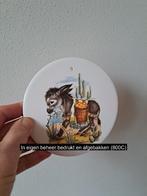 Kaasplank Wandtegel met Ezel met mand, aardewerk D15xH0.5cm, Huis en Inrichting, Keuken | Servies, Overige typen, Nieuw, Ophalen of Verzenden