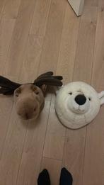 Wild and soft ijsbeer en rendier (dierenkoppen), Kinderen en Baby's, Kinderkamer | Inrichting en Decoratie, Ophalen, Gebruikt