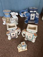 2 planten tafeltjes, bloempotten, plantenbakken van keramiek, Antiek en Kunst, Ophalen