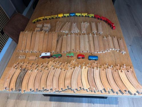 Houten treinspoor, Kinderen en Baby's, Speelgoed | Houten speelgoed, Gebruikt, Overige typen, Ophalen of Verzenden