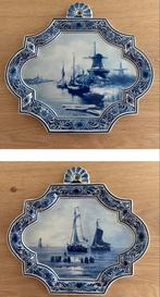 DE PORCELEYNE FLES 19e eeuwse antieke 8-hoekige plaquettes, Ophalen