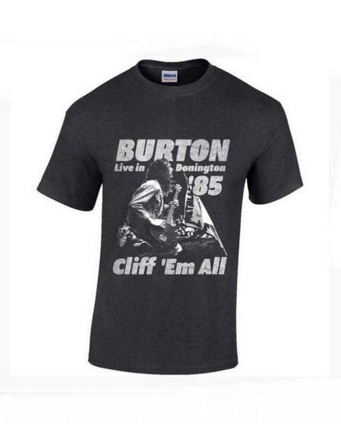 t-shirt, Cliff Burton,T-shirt, 'Retro'-ontwerpmotief, metall, Verzamelen, Muziek, Artiesten en Beroemdheden, Nieuw, Kleding, Ophalen of Verzenden