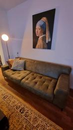 Stijlvolle Rechte Bank - echt leer, Huis en Inrichting, Banken | Bankstellen, Ophalen, Zo goed als nieuw, Rechte bank, Modern