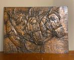 Kunstwerk vintage paarden paard koper slagwerk, Antiek en Kunst, Antiek | Koper en Brons, Verzenden