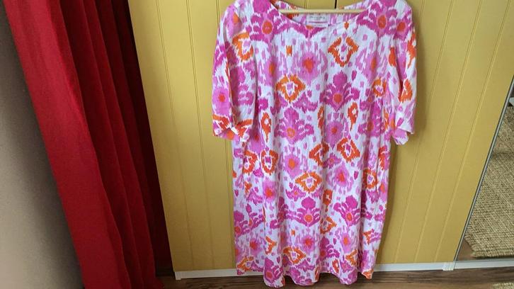 Puur linnen zomerjurk maat 40, Kleding | Dames, Jurken, Zo goed als nieuw, Maat 38/40 (M), Roze, Knielengte, Ophalen of Verzenden