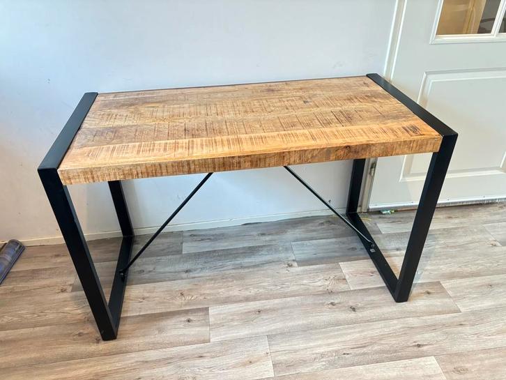 Eettafel mangohout, Huis en Inrichting, Tafels | Eettafels, Zo goed als nieuw, 50 tot 100 cm, 100 tot 150 cm, Rechthoekig, Ophalen of Verzenden