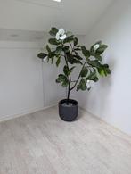 Kunstplant met bloemen – 120 cm hoog – inclusief zwarte pot, Ophalen, Zo goed als nieuw, Binnen