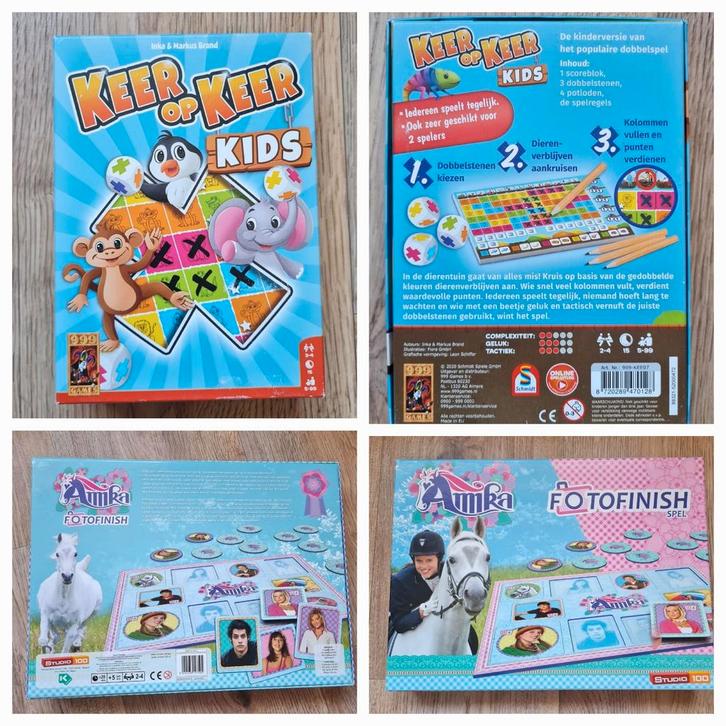 2 spellen  - Keer op Keer Kids / Amika, Hobby en Vrije tijd, Gezelschapsspellen | Kaartspellen, Zo goed als nieuw, Ophalen of Verzenden