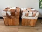 Poefjes, Huis en Inrichting, Ophalen, Gebruikt, Vierkant, Minder dan 50 cm