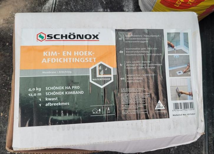 Schönox Kim- en hoekafdichtingsset voor badkamer, Doe-het-zelf en Verbouw, Isolatie en Afdichting, Nieuw, Overige materialen, Minder dan 4 cm