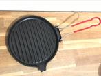 Grillpan Le Creuset, in super goede staat!  Doorsnede 23cm, Ophalen of Verzenden, Zo goed als nieuw, Gietijzer, Koekenpan of Braadpan