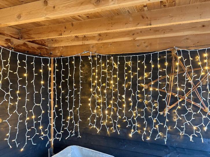 Kerstverlichting professioneel lichtgordijn binnen en buiten, Diversen, Kerst, Zo goed als nieuw, Ophalen of Verzenden