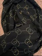 Gucci Zijden Sjaal - Zwart met Goud, Kleding | Dames, Gucci, Ophalen of Verzenden, Nieuw, Sjaal