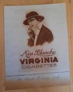 MISS BLANCHE VIRGINIA CIGARETTES - ADV. 1926, Verzamelen, Ophalen of Verzenden, Gebruikt