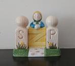 Vintage peper & zoutstel keramiek tuinierster bij tuinhekje, Ophalen of Verzenden, Zo goed als nieuw