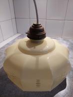 Vintage glazen hanglamp, Ophalen, Gebruikt, Vintage, Glas