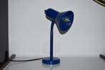 Herda knal blauw tafellampje vintage jaren 70, Huis en Inrichting, Lampen | Tafellampen, Ophalen of Verzenden, Gebruikt, Metaal
