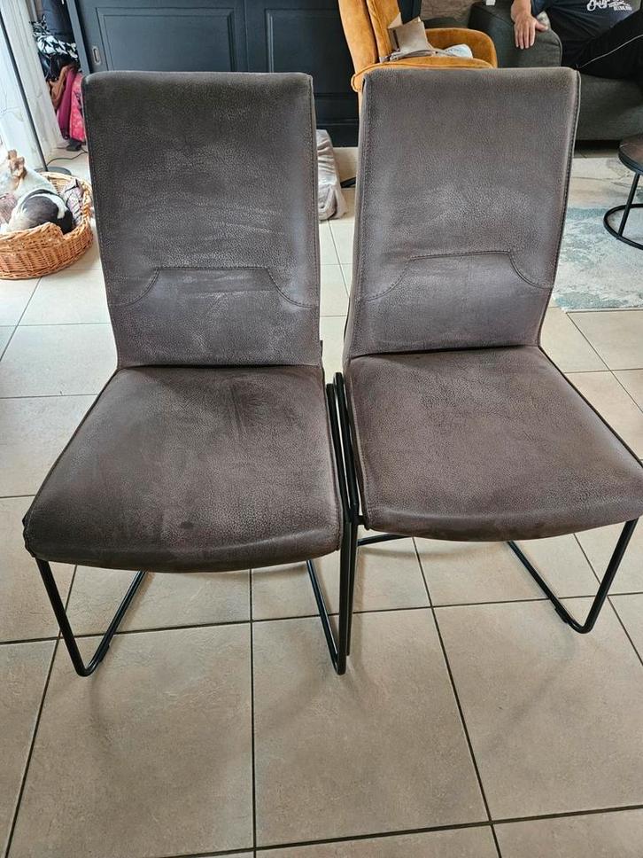 6 x Henders en Hazel Eetkamerstoelen Donna, Huis en Inrichting, Stoelen, Gebruikt, Vijf, Zes of meer stoelen, Stof, Grijs, Ophalen
