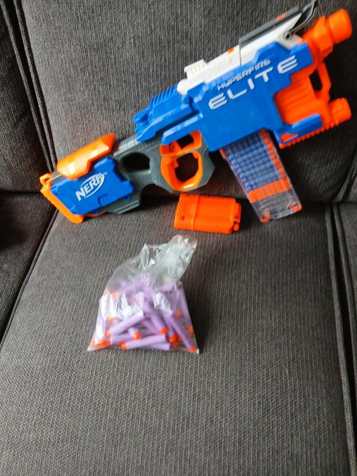 NERF N-Strike Elite HyperFire, Kinderen en Baby's, Speelgoed | Buiten | Actiespeelgoed, Zo goed als nieuw, Ophalen of Verzenden