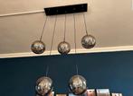 Moderne hanglamp met vijf glazen bollen, Huis en Inrichting, Ophalen of Verzenden, Zo goed als nieuw, Glas, 75 cm of meer