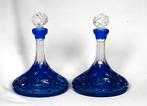 Twee Kobald Blauwe Scheeps Karaffen, Ophalen of Verzenden