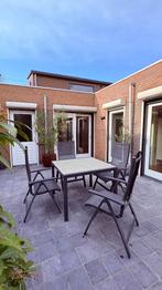 Tuinset in de kleur antraciet., Ophalen, 4 zitplaatsen, Gebruikt, Aluminium