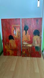 Twee schilderijen van Baukje Visser, Friese schilderes, Antiek en Kunst, Ophalen of Verzenden