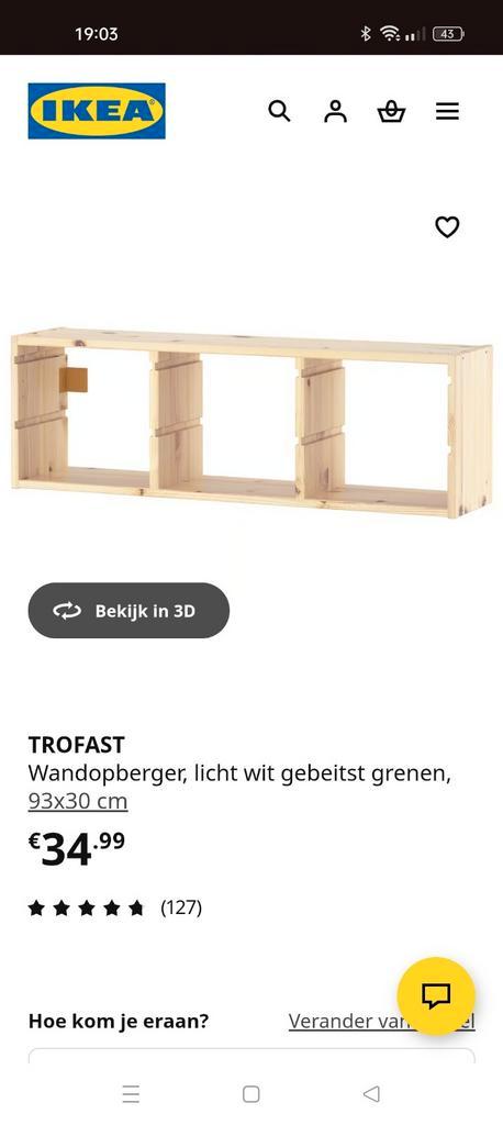 Ikea Trofast Grenen Opberger, Kinderen en Baby's, Kinderkamer | Commodes en Kasten, Gebruikt, Kast, Minder dan 90 cm, Minder dan 75 cm